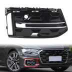 Right Front Fog Light Frame Cover with Chrome Trim for Audi A6 C8 S6 (2023-25)