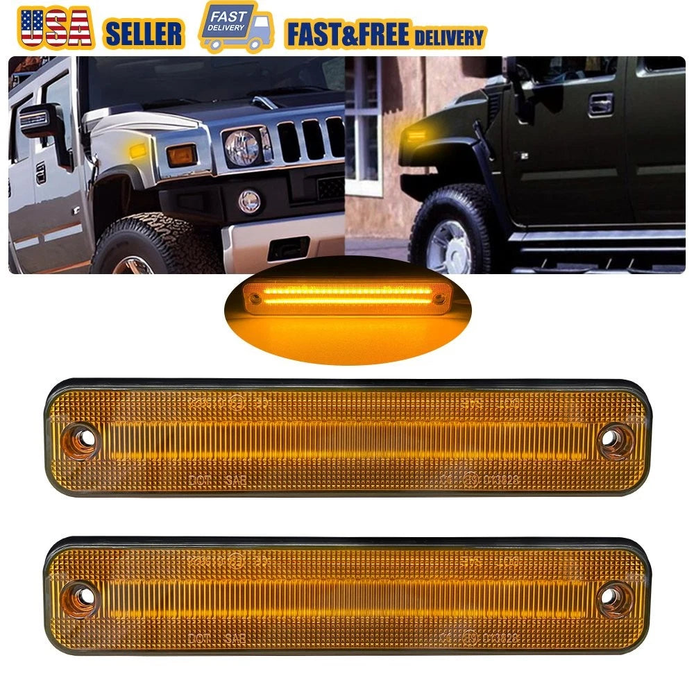 Amber LED Side Marker Turn Signal Lights for Hummer H2 (2003–2009)