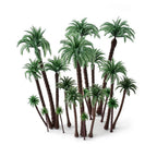 15pc Mixed Size Palm Trees for Train Railroad Landscape Scenery