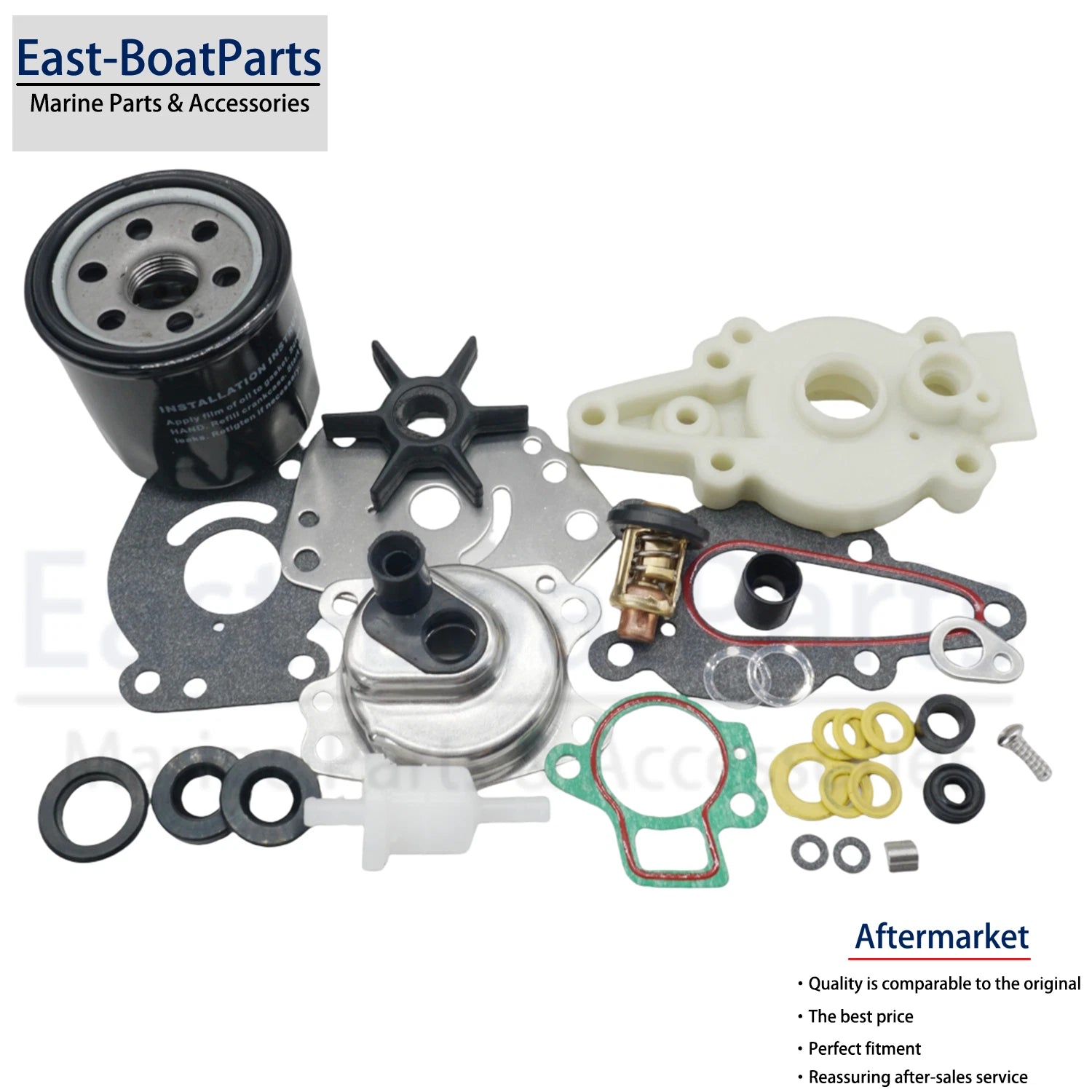 Water Pump Maintenance Kit for Mercury 4 Stroke 2 Cyl 8-15 HP Outboard (1990-2023)