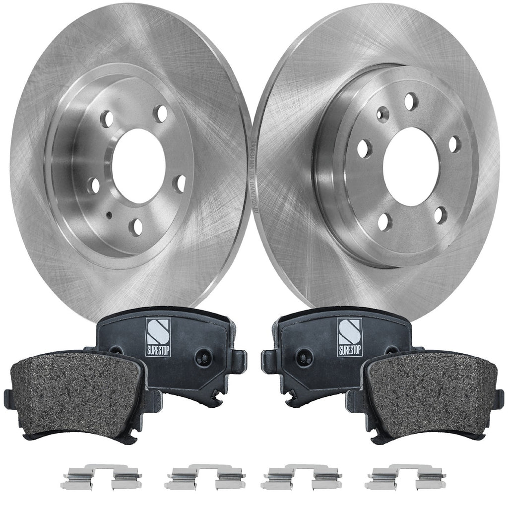 Disc Brake & Pad Kit for Audi A4 Quattro (2005–2009) Rear Semi-Metallic