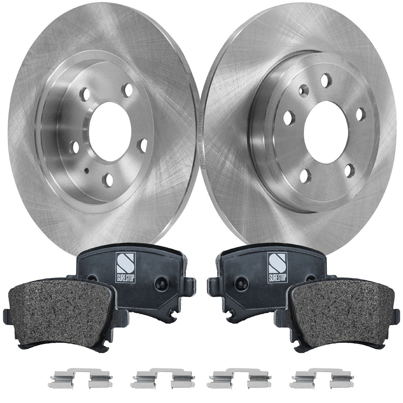 Disc Brake & Pad Kit for Audi A4 Quattro (2005–2009) Rear Semi-Metallic