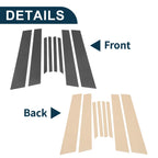 8 Pcs Door Pillar Window Trim for Honda Civic (2012–2015) Carbon Fiber Black