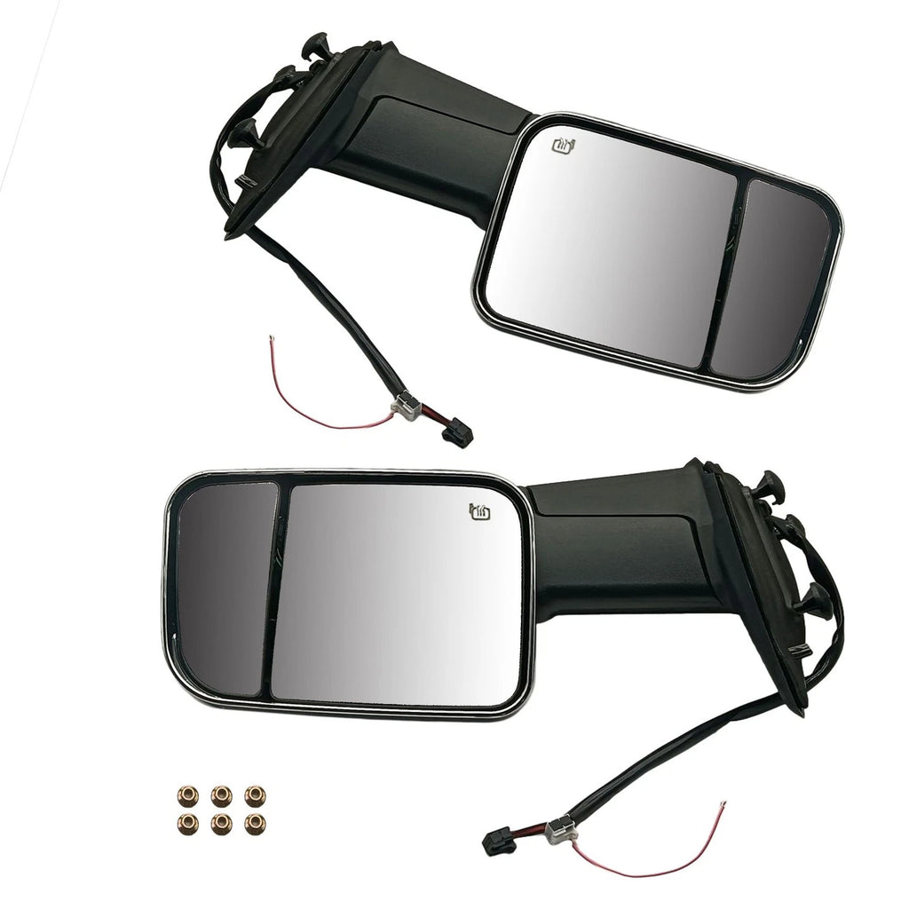 Pair Chrome Towing Mirrors for Ram 1500 3500 (2010–2023)