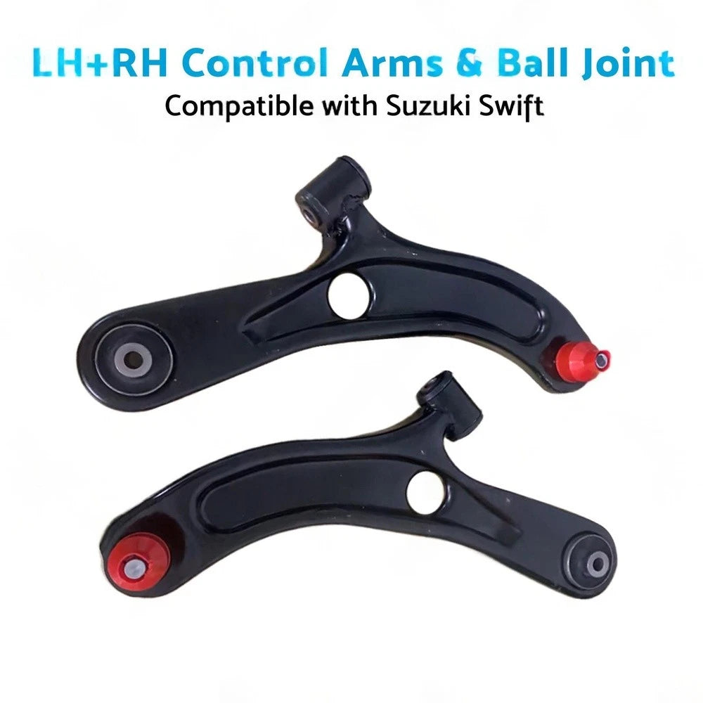 Pair Front Lower Control Arms & Ball Joint for Suzuki Swift (2005–2010)