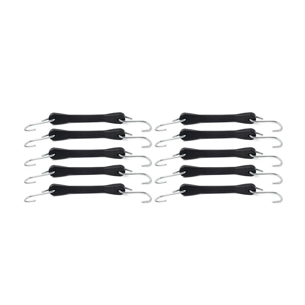 Set of 4 6" Heavy Duty Rubber Tarp Straps Tie Down Bungee Cords with Hooks