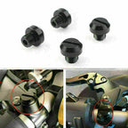 Set of 4 Aluminum M10 Mirror Hole Plugs for Honda, Suzuki, Kawasaki