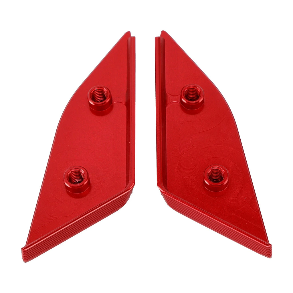 CNC Mirror Block Off Plates Red for Ducati Panigale V4 (2018–2023)