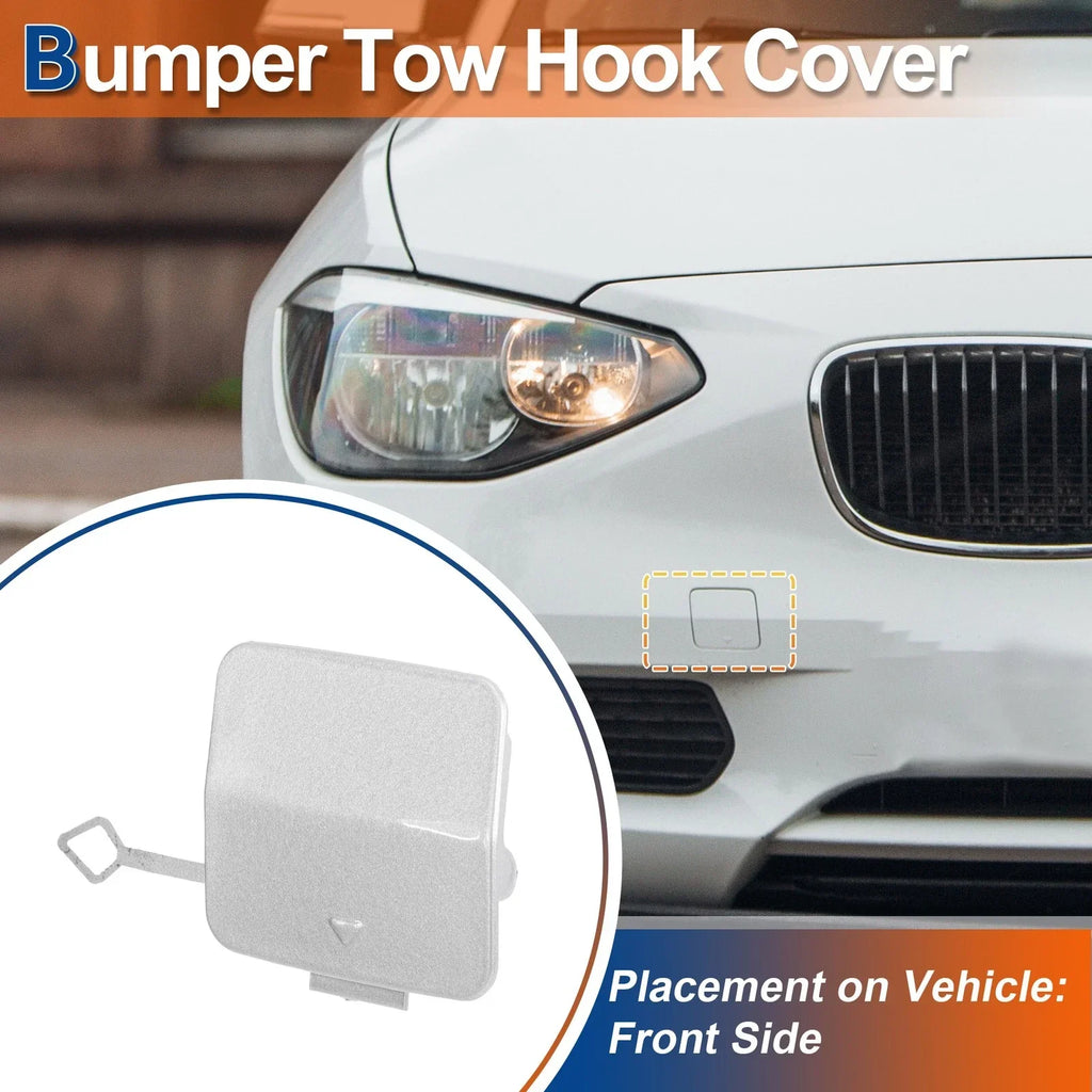 Front Bumper Tow Hook Cover for BMW 1 Series Ice Silver Metallic