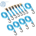 Set of 6 Heavy Duty 1" x 20' Ratchet Tie Down Straps with S Hook