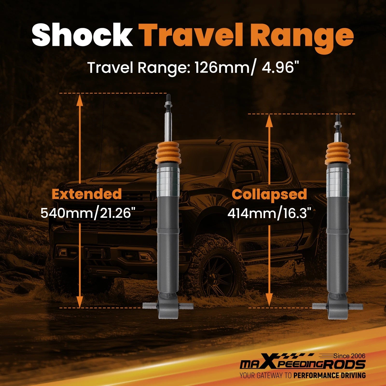 2" Lower Front Struts for Chevrolet Suburban 4WD (2021-2025)