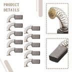 10pcs Carbon Brushes for Electric Motors - Black with Gold