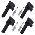 4X Ignition Coil & Spark Plugs Set for Saab 9-3X 2.0L (2010–2011) UF526 12787707