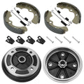 2X Front Wheel Brake Drum Hub & Shoes for Kawasaki Mule KAF620 KAF950 (1993–2023)