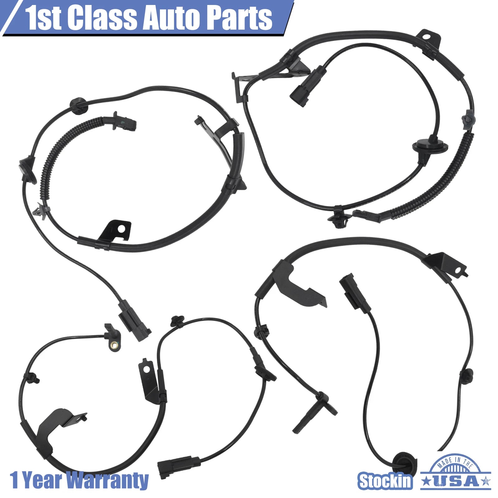 ABS Wheel Speed Sensor Set of 4 for Jeep Patriot Compass (2007–2017)