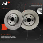 Front Disc Brake Rotors & Ceramic Pads for Ford Explorer (2011-2019)