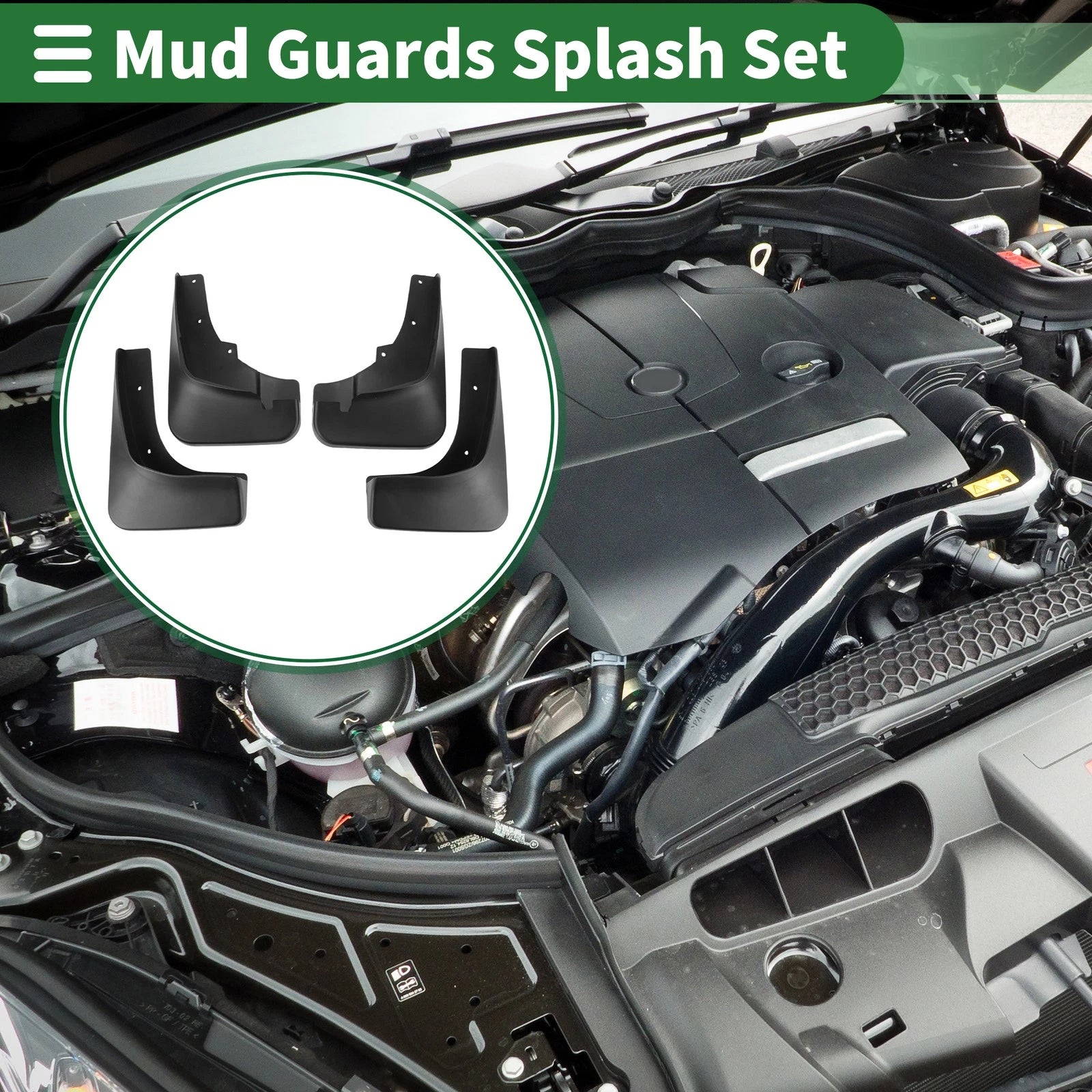 Set of 4 Mud Flaps Splash Guards for Mitsubishi Outlander (2006–2008)