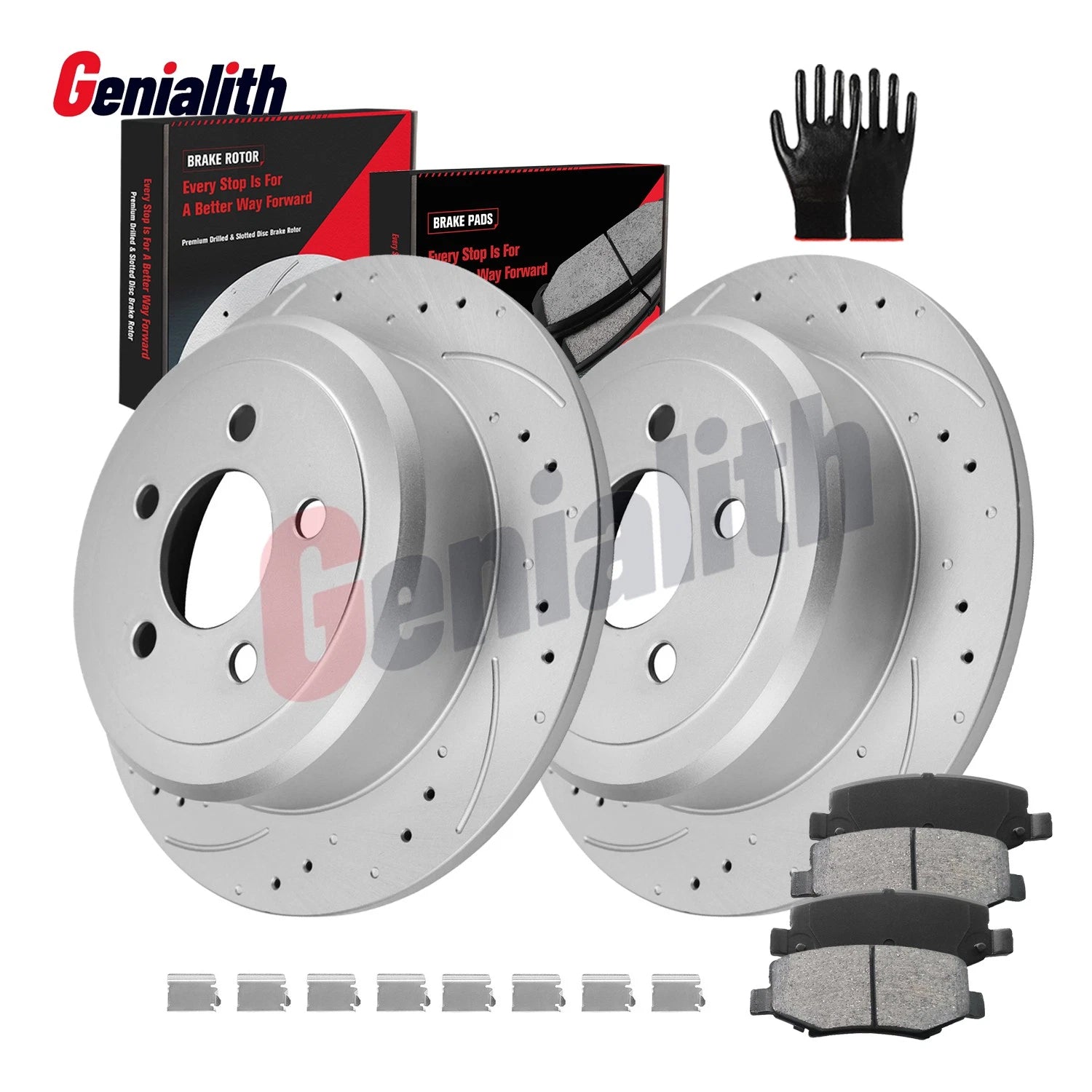 Set of 2 Rear Drilled Brake Rotors & Pads for Dodge Nitro Jeep Liberty (2008–2012)