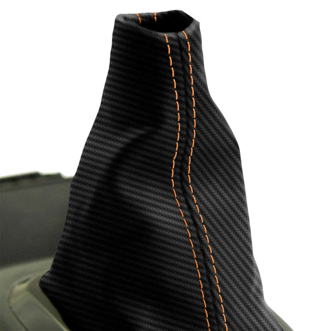 Manual Shift Boot for Honda Civic SI (2012–2015) Carbon Fiber Orange Stitch
