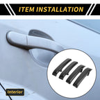 Set of 4 Carbon Fiber Door Handle Bezel Covers for Toyota Tundra (2014–2021)