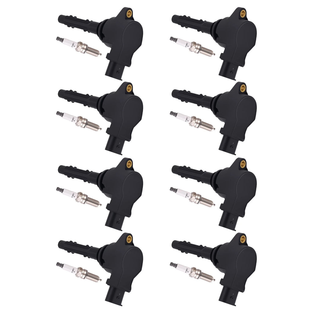 8x Ignition Coil + Spark Plug Set for Mercedes-Benz W221 S450 S550 (2007–2011)