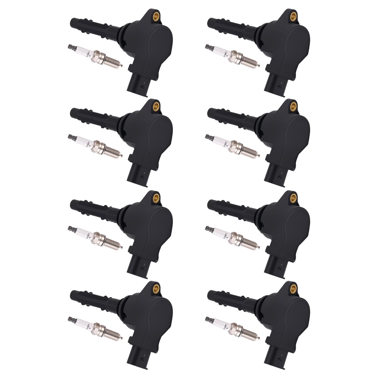 8x Ignition Coil + Spark Plug Set for Mercedes-Benz W221 S450 S550 (2007–2011)
