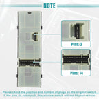 Set of 1 Front Left Driver Side Master Power Window Switch for Nissan Maxima 