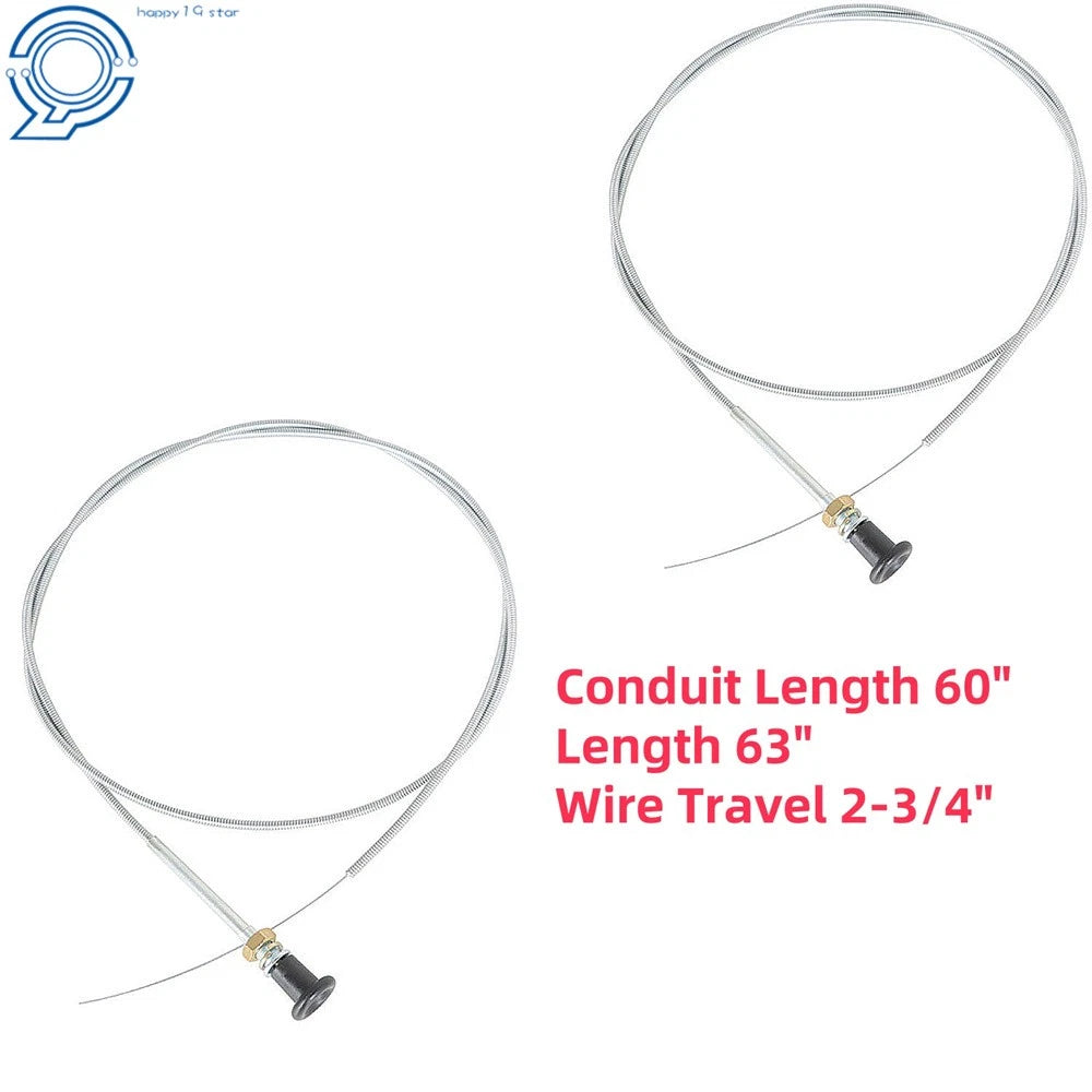 2 Pack Push Pull Choke Cable for Universal Applications (63" Inner)