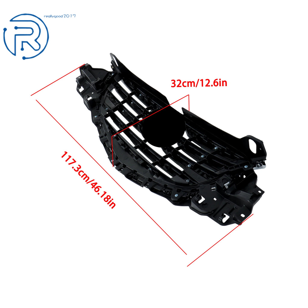 Front Grille Assembly for Mazda CX-5 (2015-2016) Gray Slats