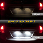 2X LED License Plate Light Assembly for Ford Escape Fusion (2013-2019)