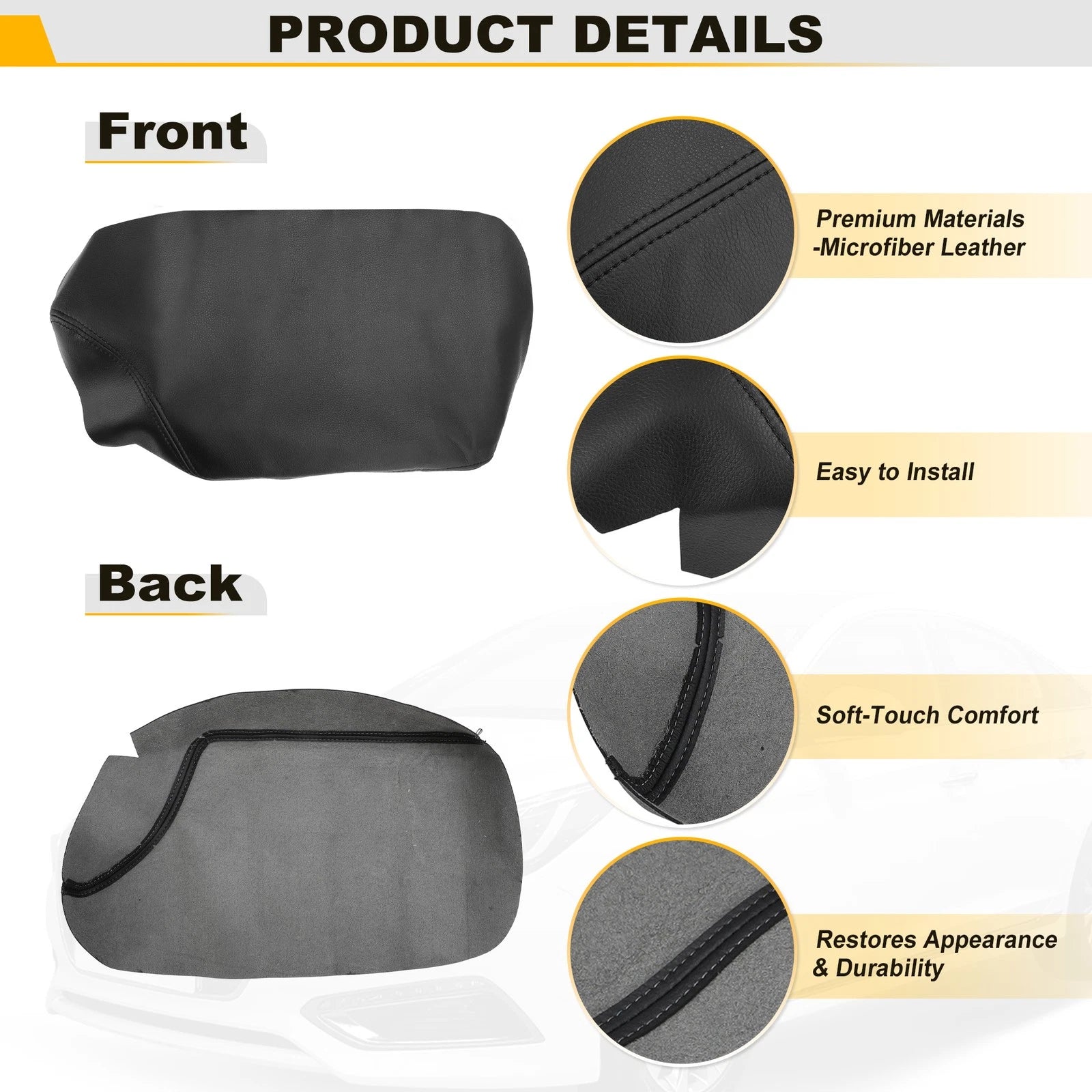 Center Console Lid Armrest Cover for Dodge Challenger (2015–2020)