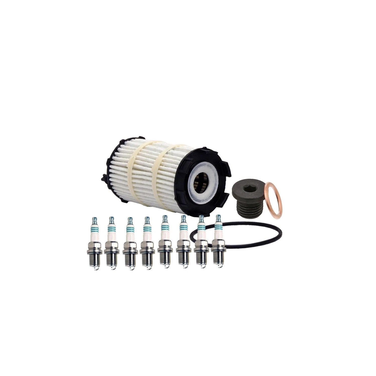 Wix Engine Oil Filter & Denso 8 Spark Plugs for A6 Quattro Q7 Touareg (2005–2010)