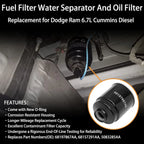 6.7L Cummins Oil & Fuel Filter Kit for RAM 2500 3500 4500 5500 (2013–2018) 291AA