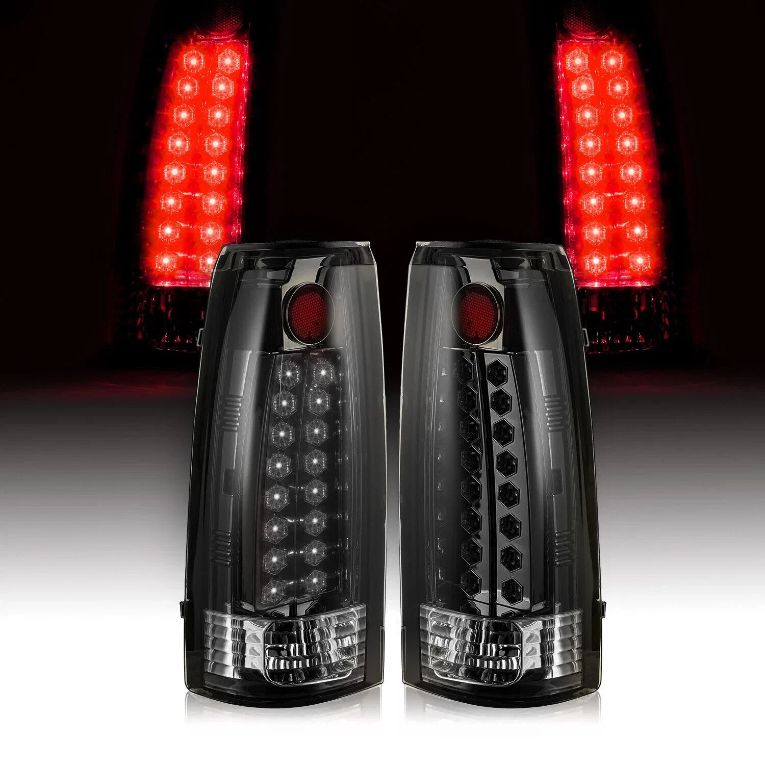 Smoke LED Tail Lights for Chevy GMC C/K 1500-3500 Yukon Silverado (1988–1998)