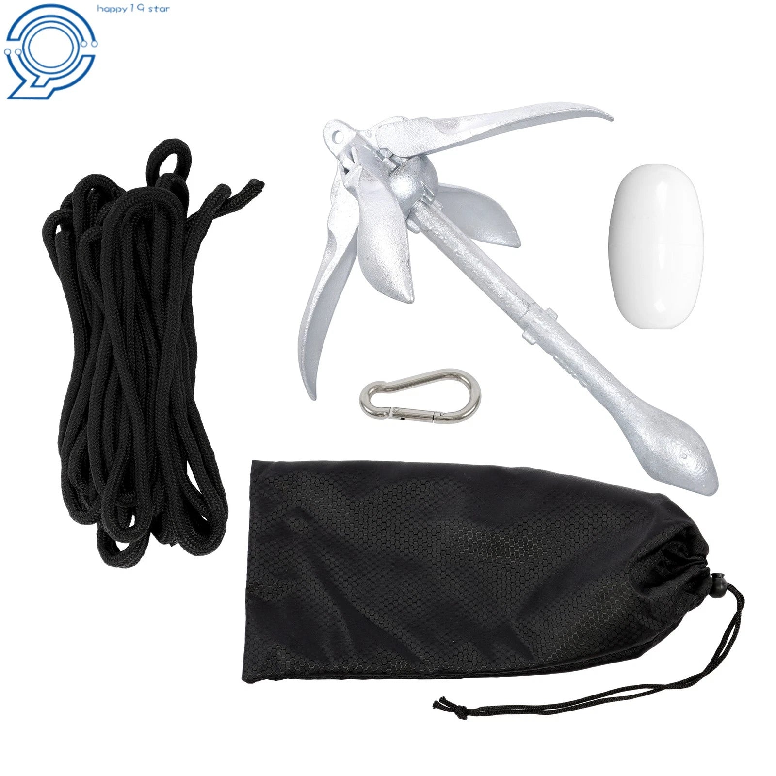 Kayak Anchor Kit for PWC Boat Canoe (3.3 lb with 26.2 ft Rope)