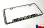 Brushed License Plate Frame with Laser Engraved Emblem for Ford Focus RS (2016–2018)