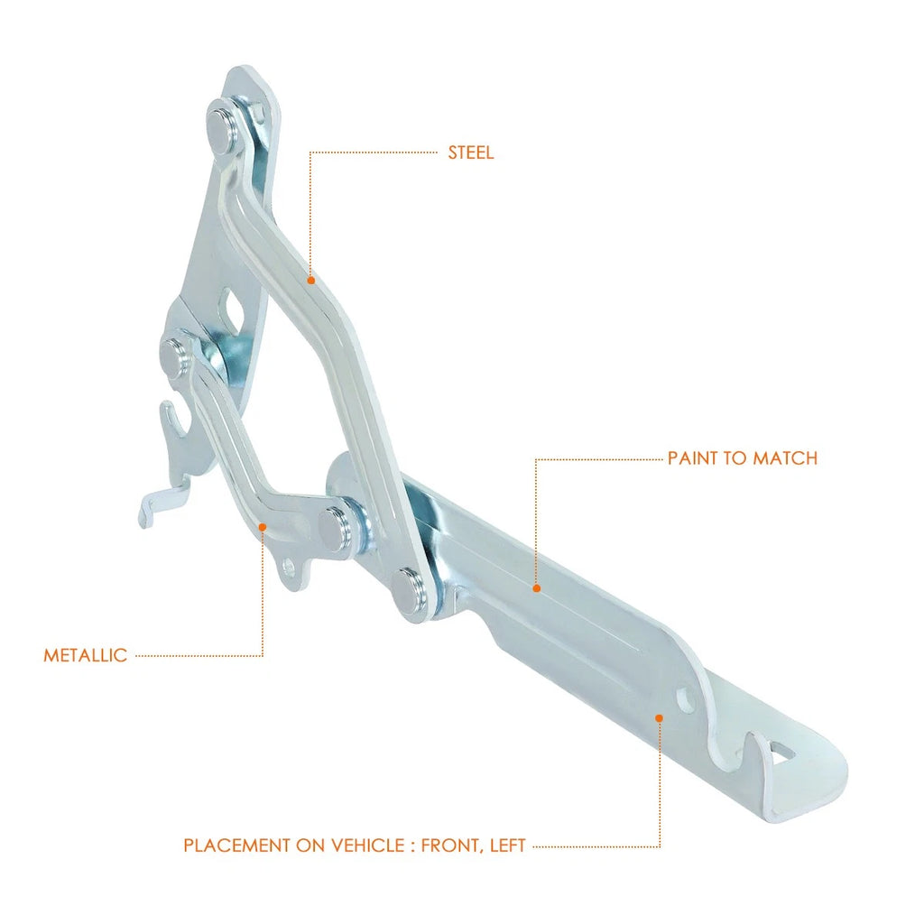 Left Driver Side Steel Engine Hood Hinge for Ford Fiesta (2011–2019)