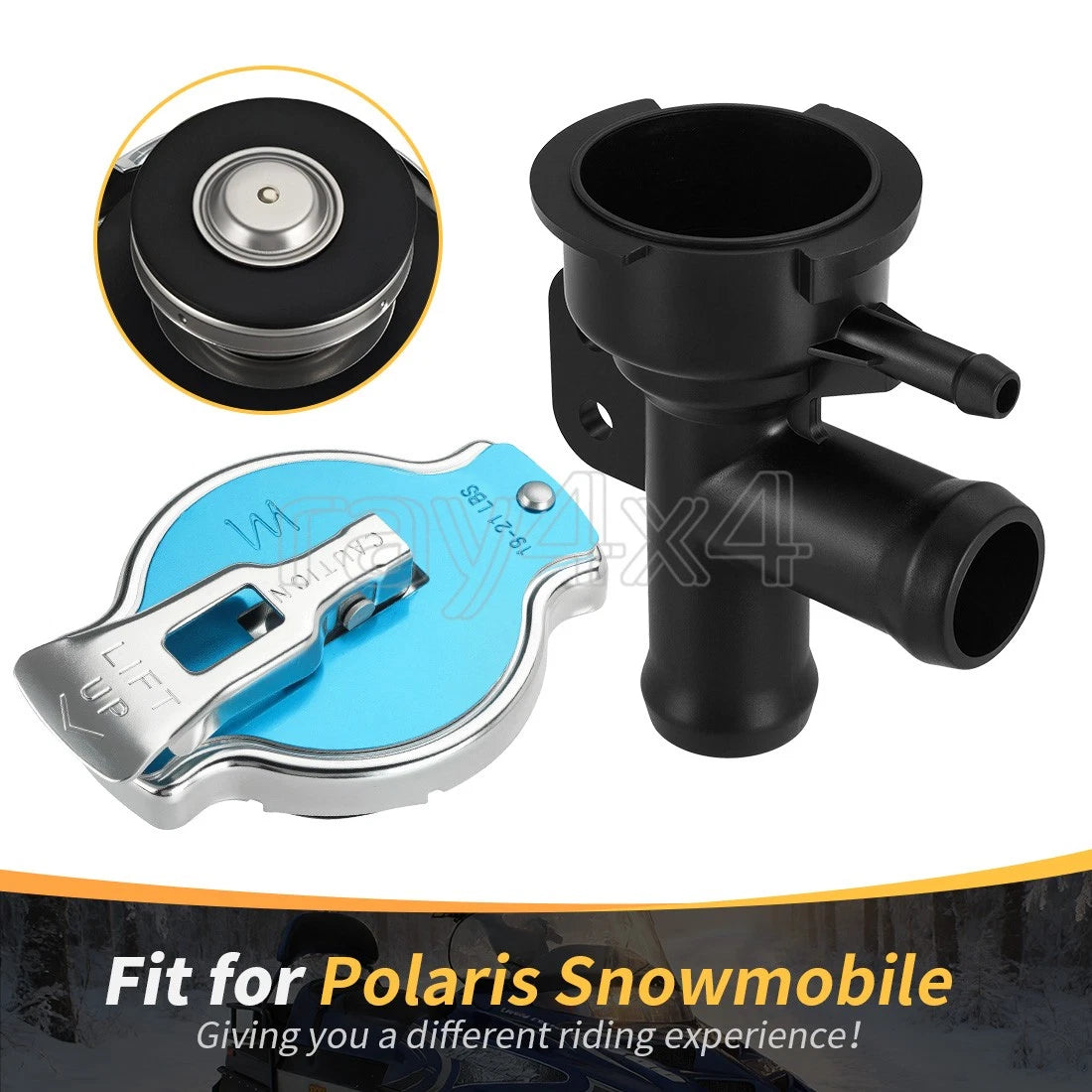 Remote Coolant Filler & Fill Cap for Polaris Classic 500 Indy XC XCR 440 600 700 (1996–2001)