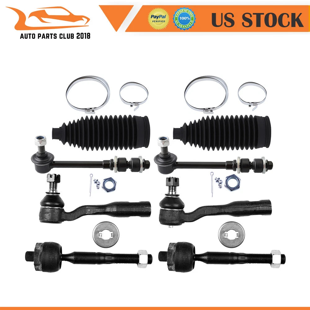 Set of 8 Front Steering Kit Tie Rod Ends Sway Bar for Toyota Tundra Sequoia (2003–2006)