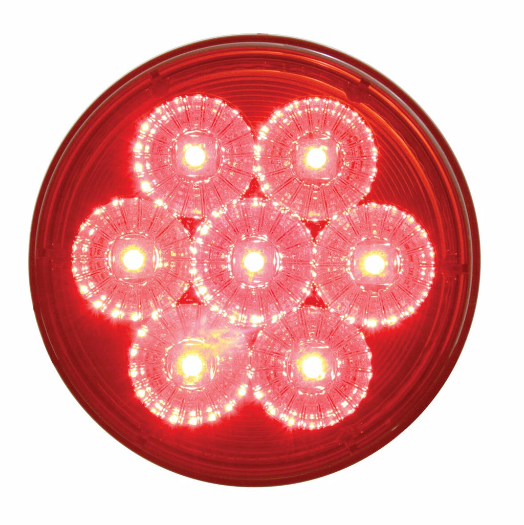 Rear Stainless Center Tail Panel with Red LED Lights for Toyota Hilux (2012–2015)