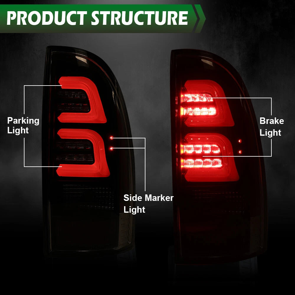 LED Tube Tail Lights for Toyota Tacoma (2005–2015)