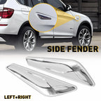 Set of 2 Chrome Front Fender Finisher Trim for BMW X3 X4 (2013–2018)