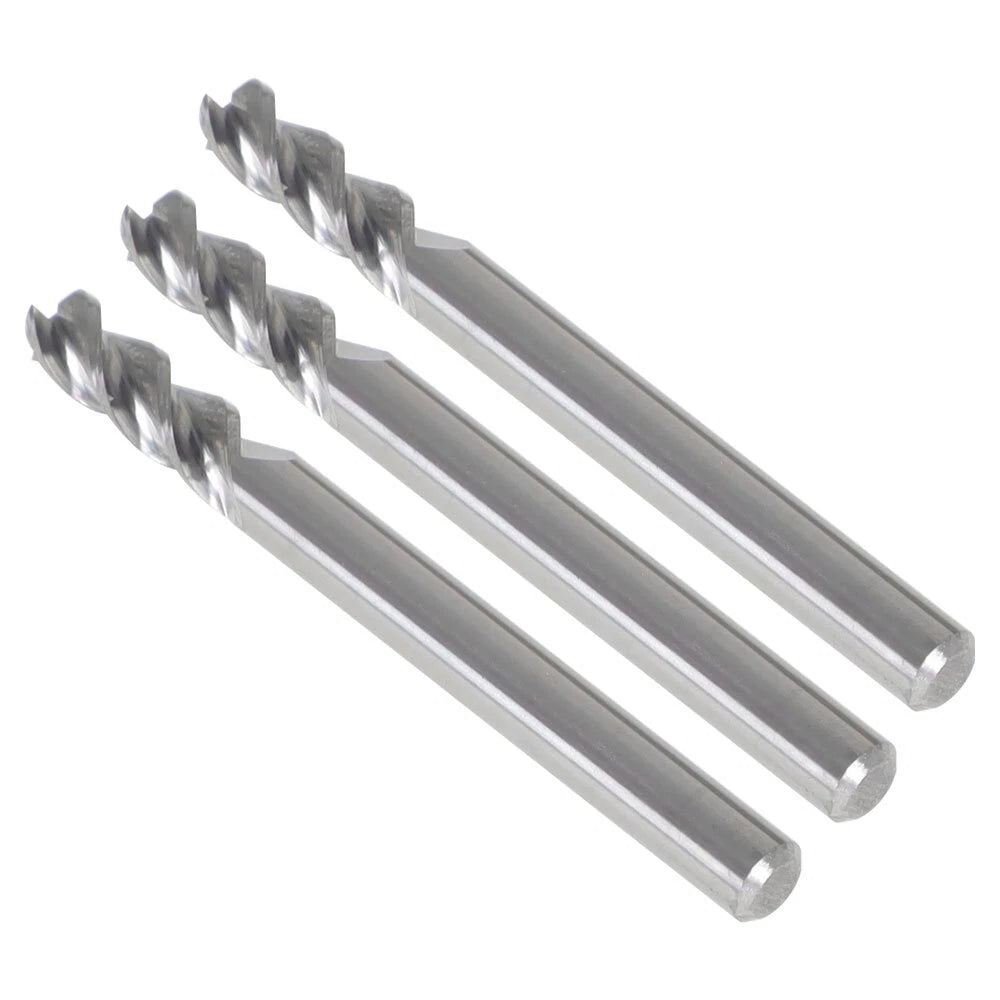 3 Pack 3/16" 3 Flute Carbide End Mill for Aluminum (YYYY–YYYY)
