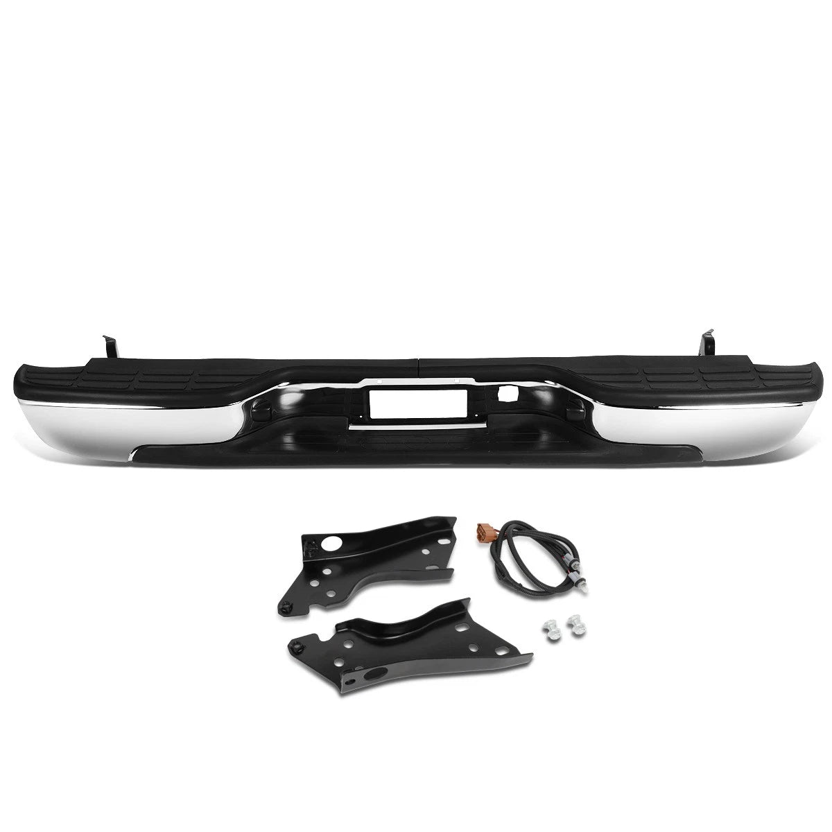 Steel Rear Step Bumper Chrome for Chevy Silverado GMC Sierra 1500 2500 (1999–2007)