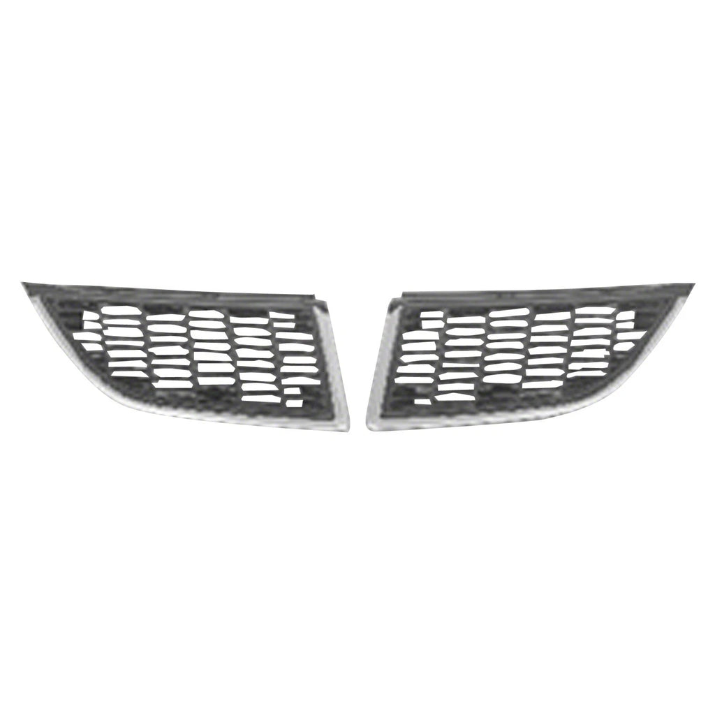 Replacement Gray/Silver Chrome/Painted Plastic Driver Side Grille