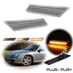 Clear Amber LED Sequential Side Marker Lights for Porsche 911, Boxster