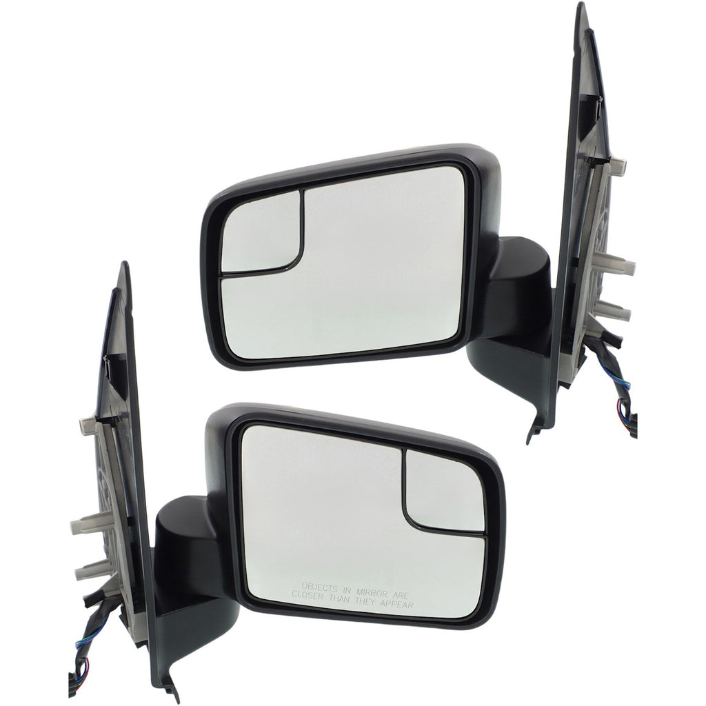Set of 2 Power Mirrors for Ford Transit Connect (2011–2013) Black