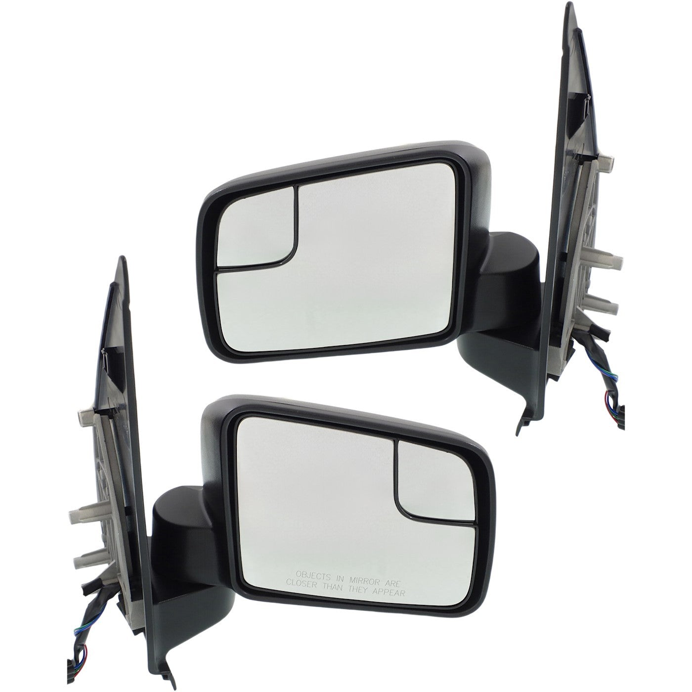 Set of 2 Power Mirrors for Ford Transit Connect (2011–2013) Black