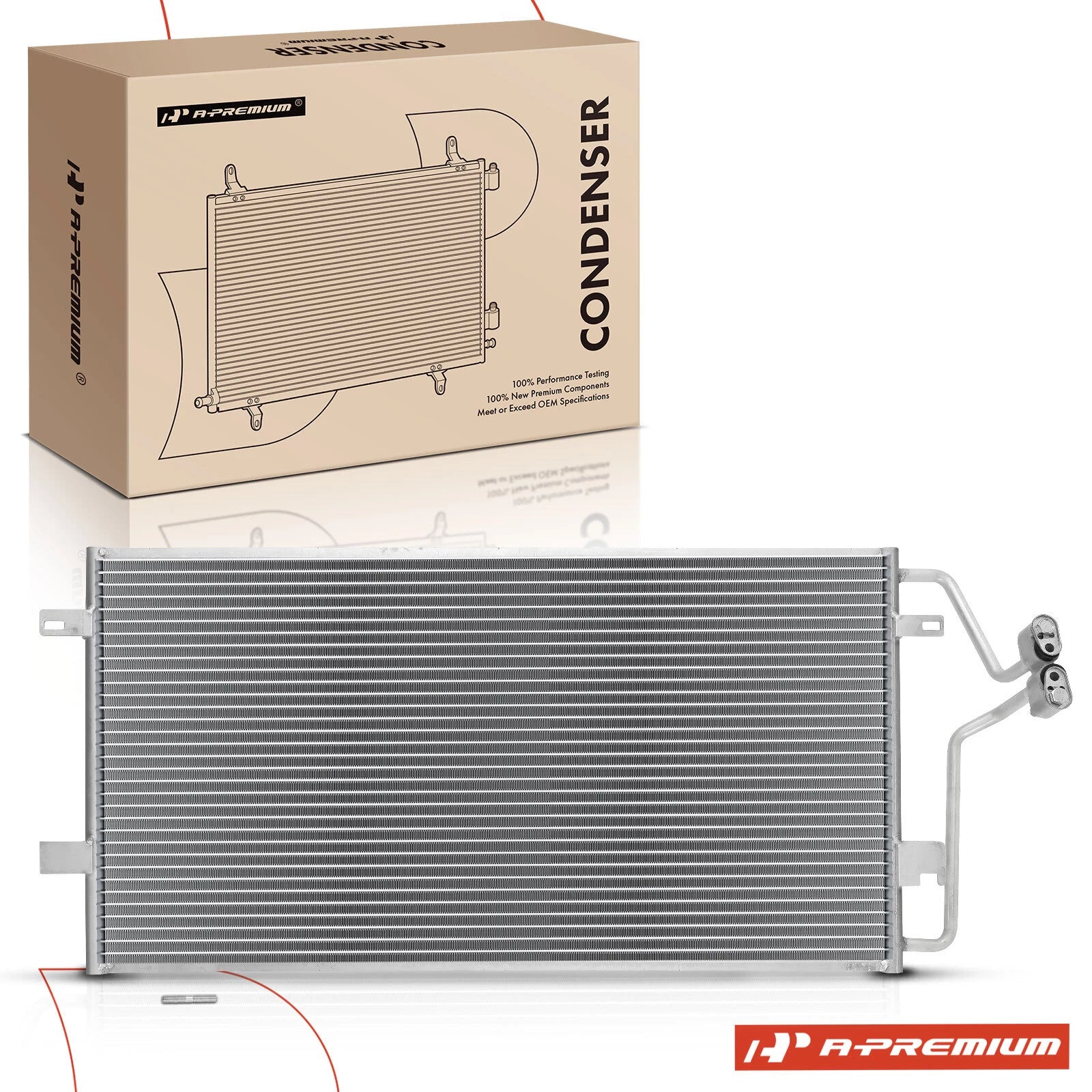A/C Condenser with Bracket for Cadillac DeVille Pontiac 2000–2005 4.6L