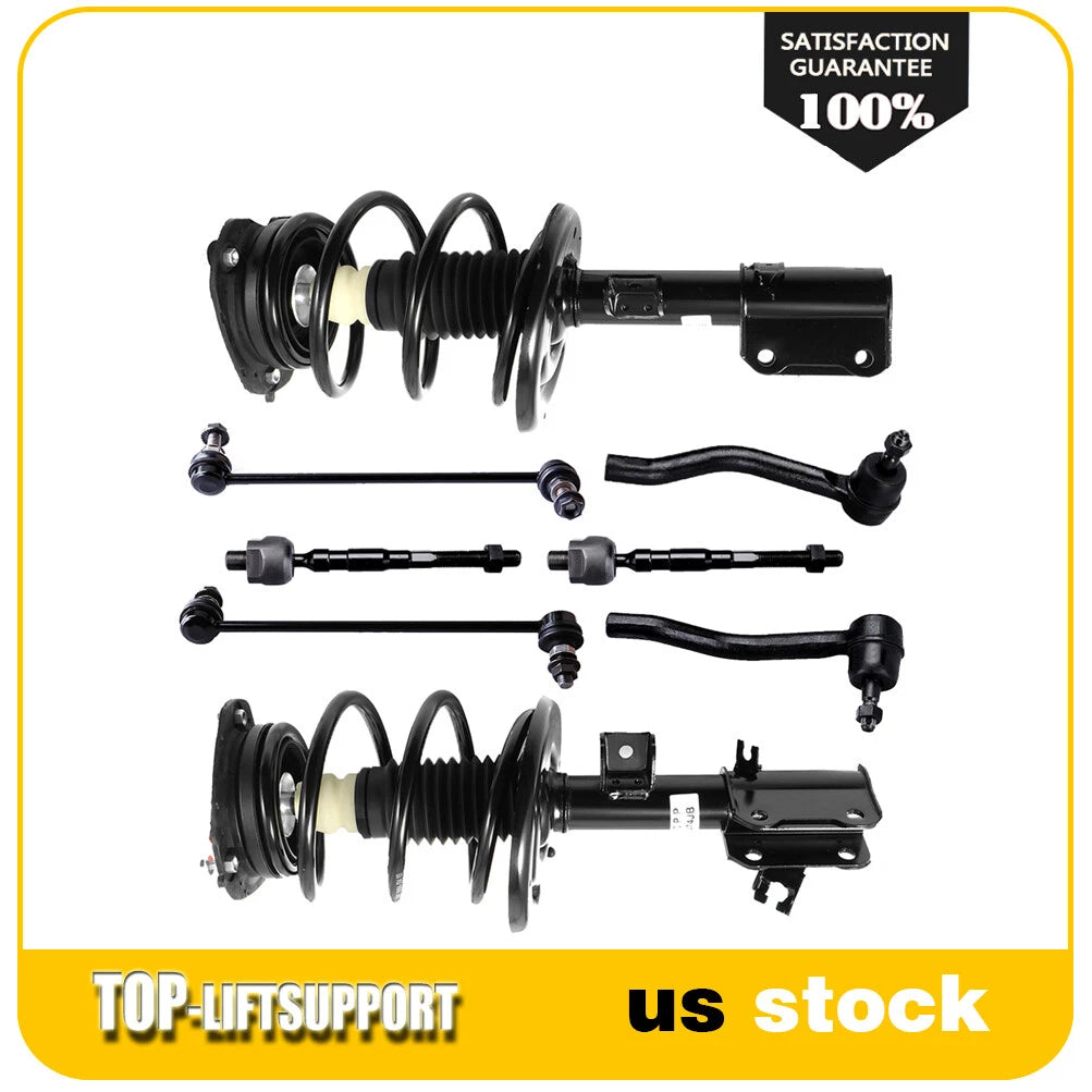 Front Struts with Coil Spring Sway Bars Tie Rods Kit for Nissan Altima (2007–2012)
